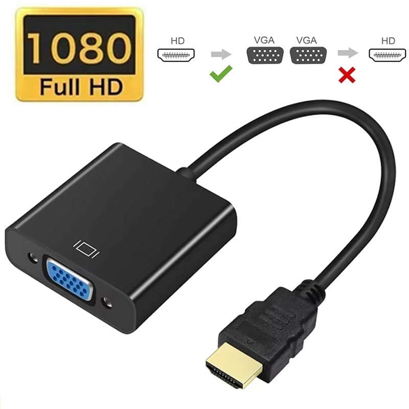 Hdmi Vga Adapter - 1080P HDMI-เข้ากันได้กับอะแดปเตอร์ VGA HDTV ตัวแปลงชายเป็นหญิง VGA