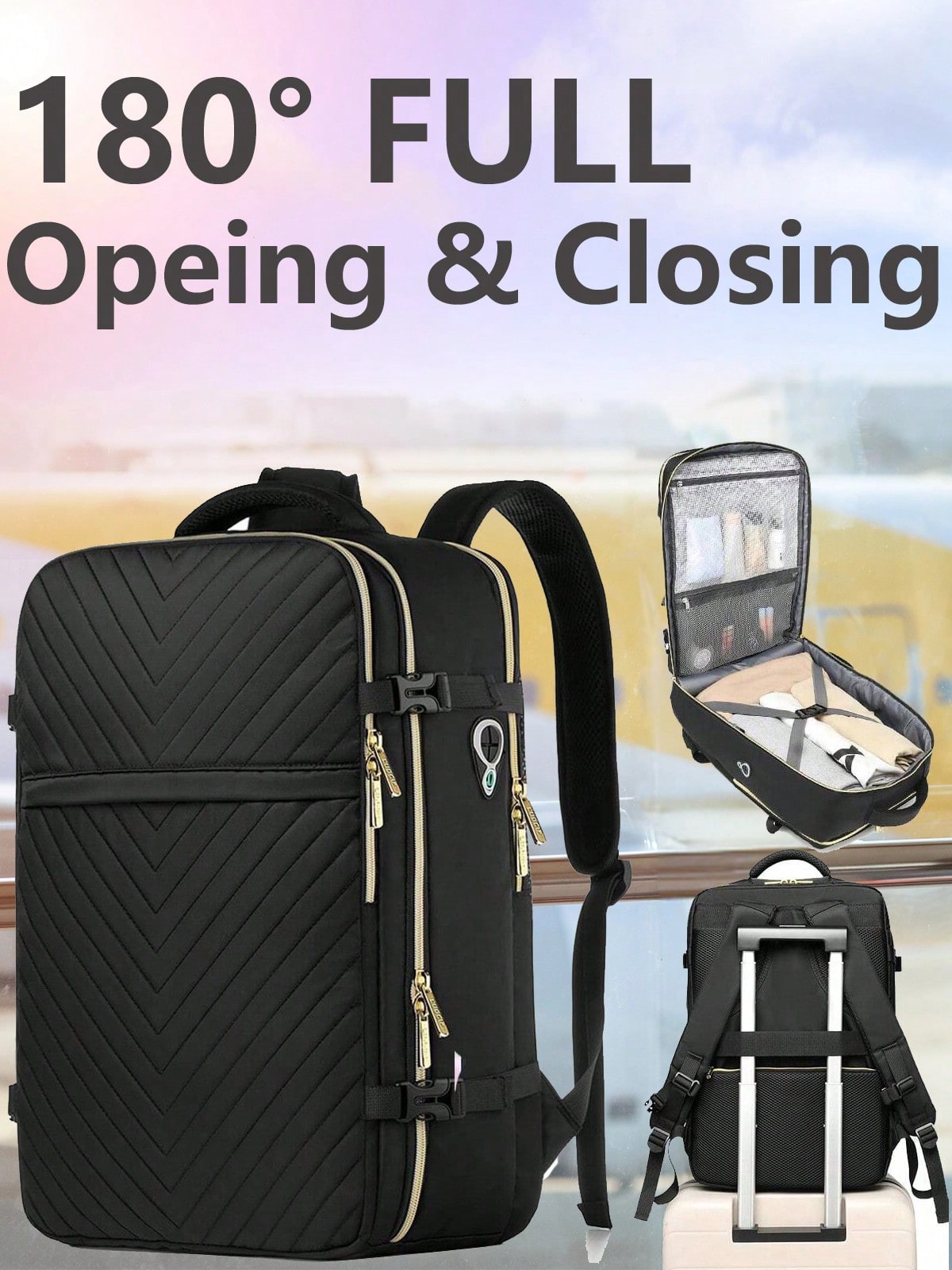 Laptop Backpack Anti Theft - กระเป๋าเป้เดินทางขนาดใหญ่ - กระเป๋าเป้กันน้ำป้องกันการโจรกรรมที่ได้รับการอนุมัติสำหรับขึ้นเครื่องบิน เหมาะสำหรับผู้หญิงและผู้ชาย ใส่แล็ปท็อปขนาด 17