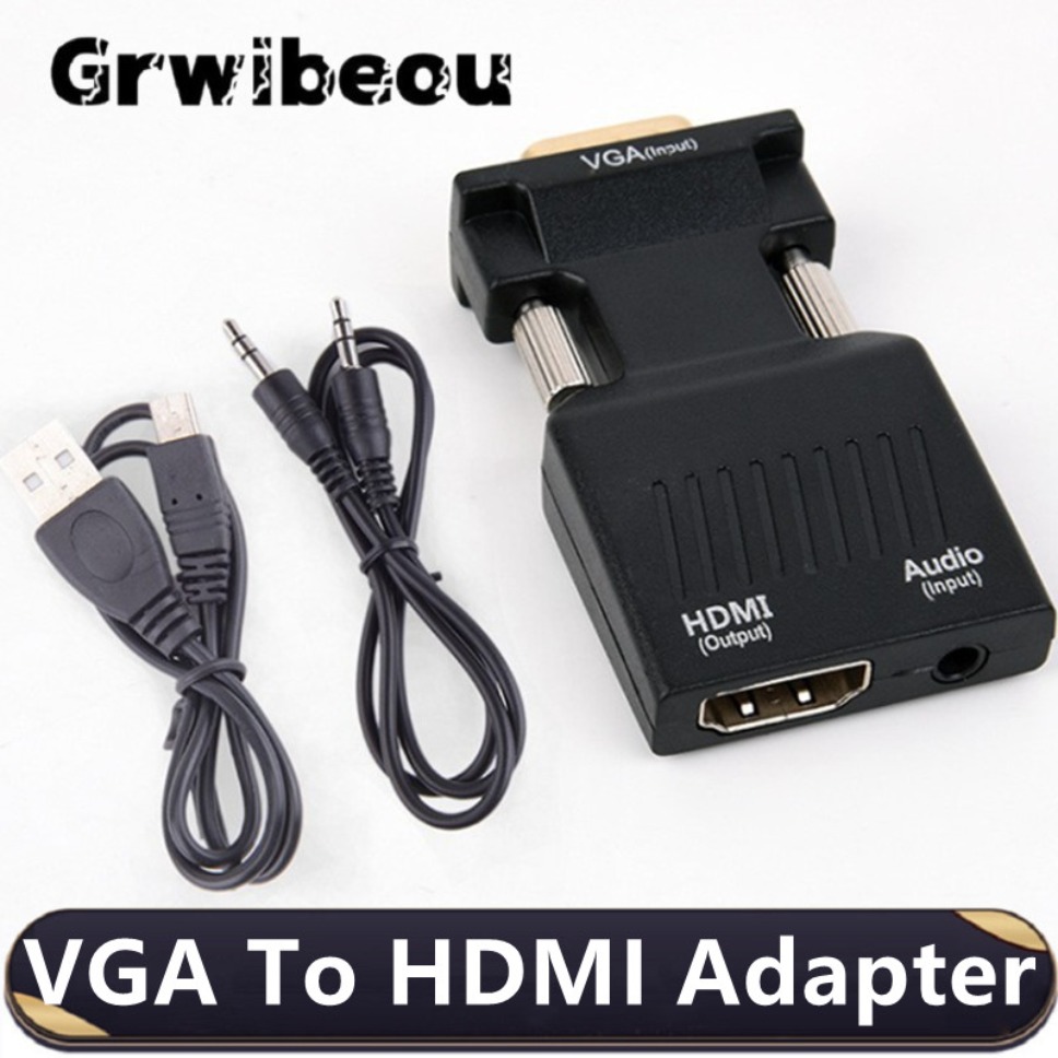 Hdmi Vga Adapter - 1080P VGA TO HDMI Converter พร้อมสายสัญญาณเสียง
