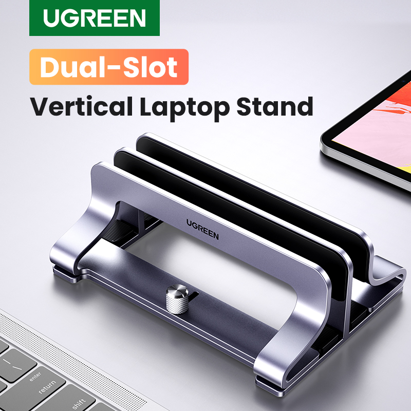 Laptop Accessories Distributor - UGREEN ขาตั้งแล็ปท็อปแนวตั้งผู้ถืออลูมิเนียมพับขาตั้งโน้ตบุ๊คแล็ปท็อปแท็บเล็ตสนับสนุนสำหรับ Macbook Air Pro PC
