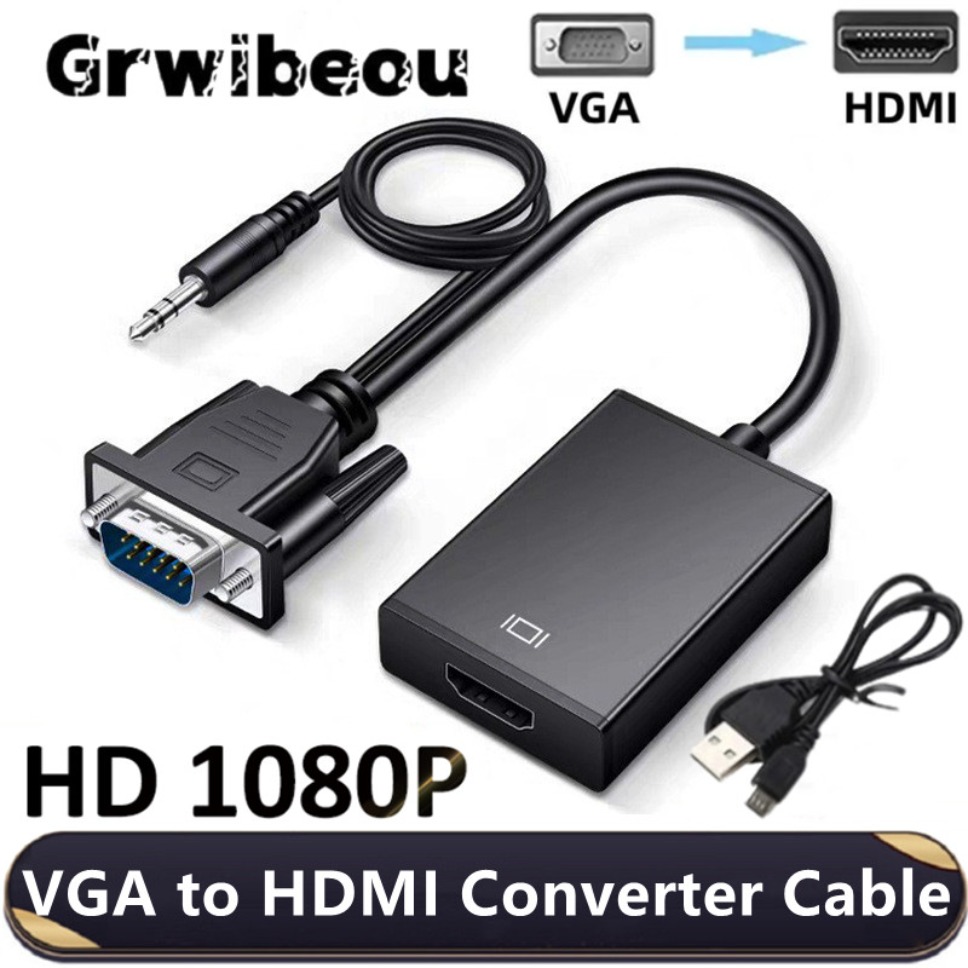 Hdmi Vga Adapter - HD 1080P VGA TO HDMI อะแดปเตอร์พร้อมเอาต์พุตเสียง