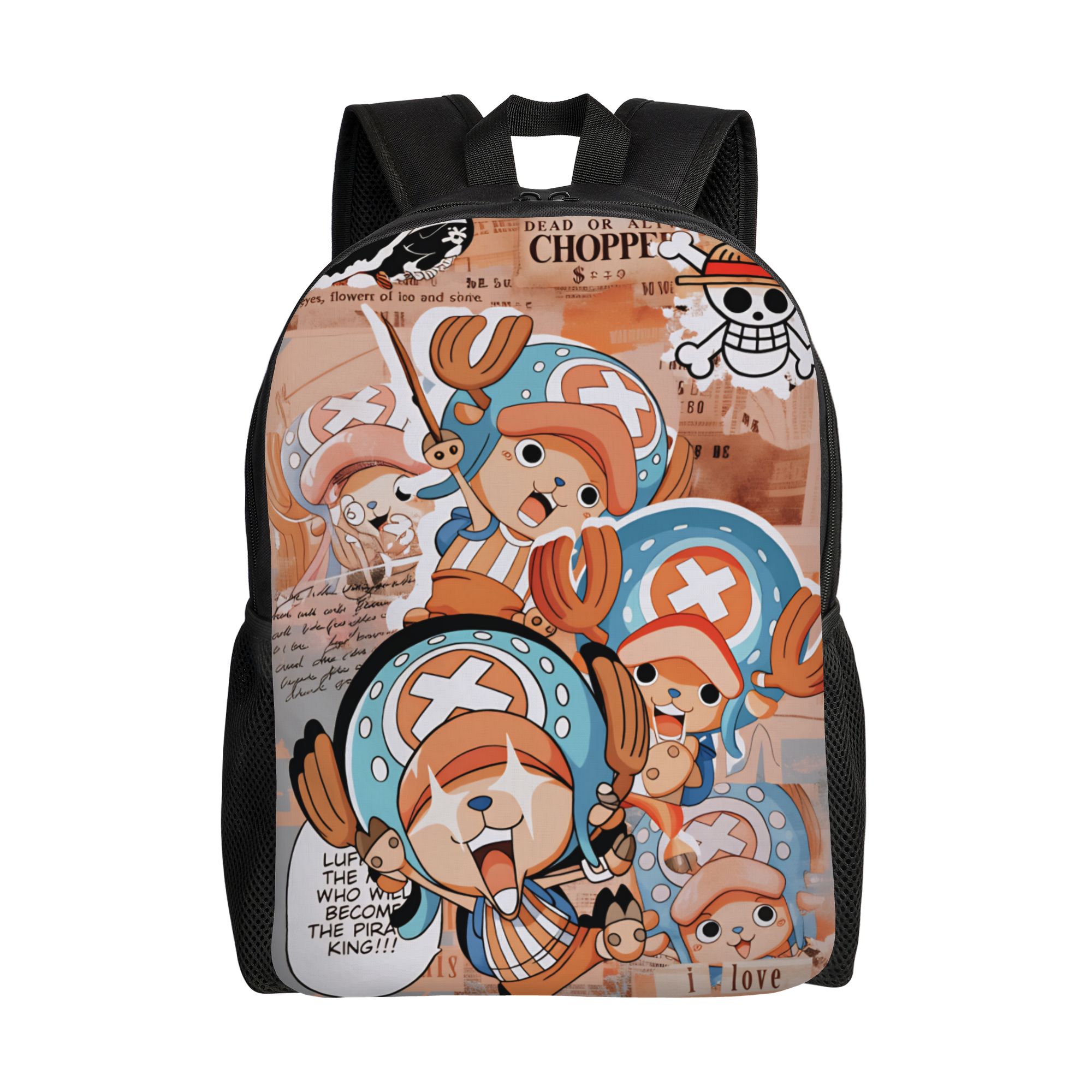 Laptop Accessories For College - กระเป๋าเป้สะพายหลัง 3D พิมพ์ลายวันพีซ โทนี่ ช็อปเปอร์ส ลายกวาง