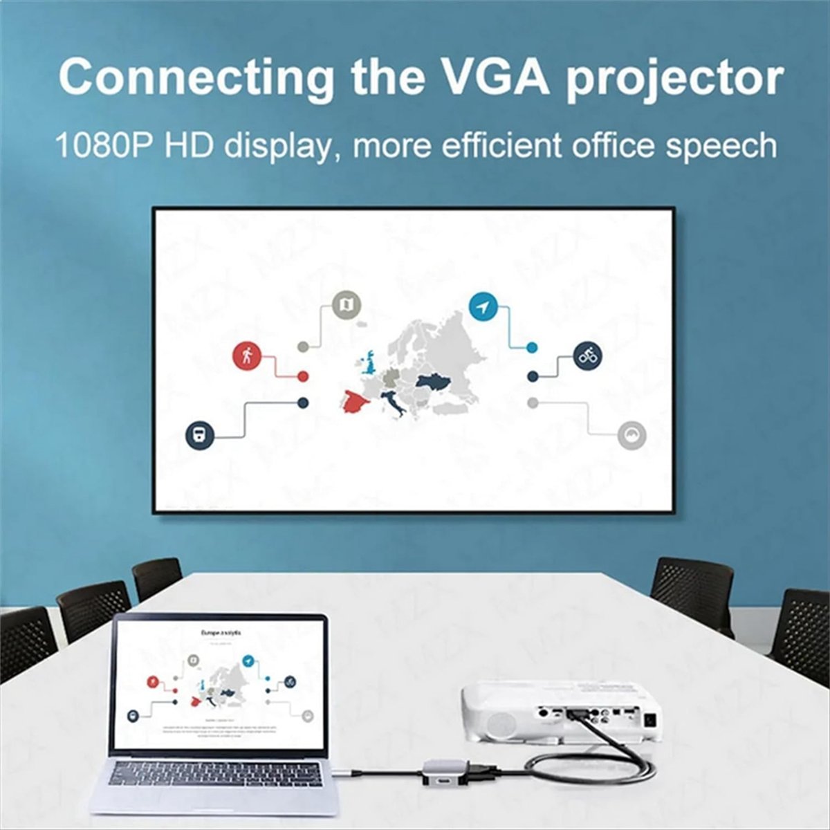 Hdmi Vga Adapter - *A14E แท่นเชื่อมต่อ USB C, อะแดปเตอร์ขยายสัญญาณ VGA