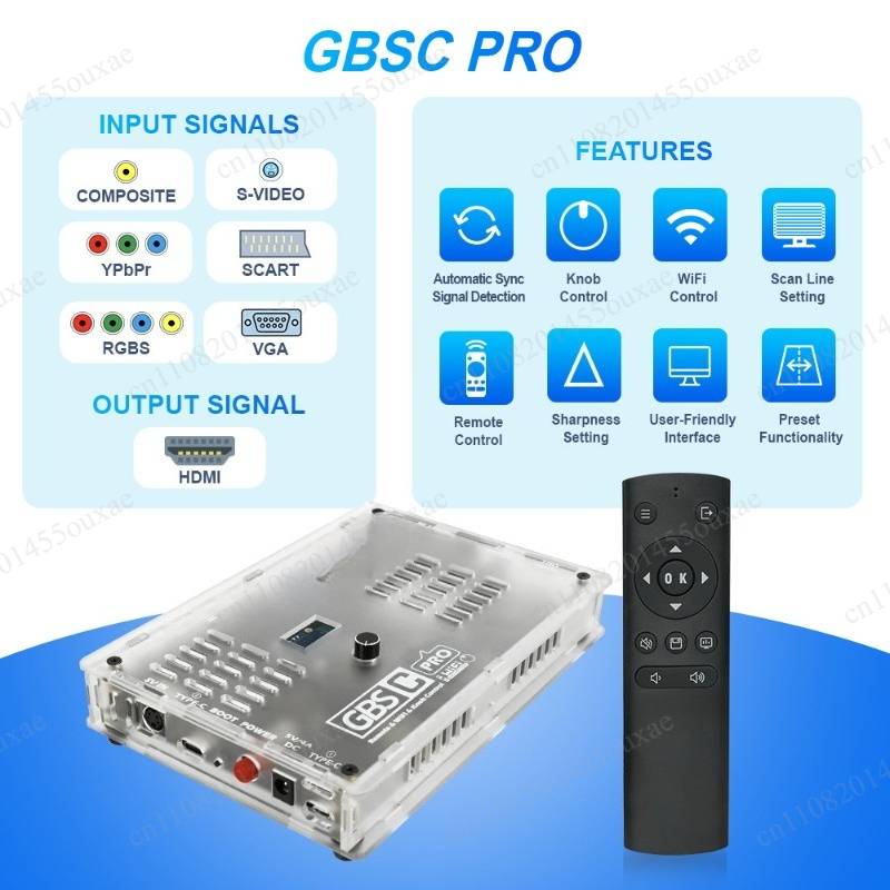 Hdmi Vga Adapter - GBSC RGBS ตัวแปลงสัญญาณอะแดปเตอร์วิดีโอคอมโพสิตคอนโซลเกมย้อนยุครองรับเอาต์พุต HDMI VGA