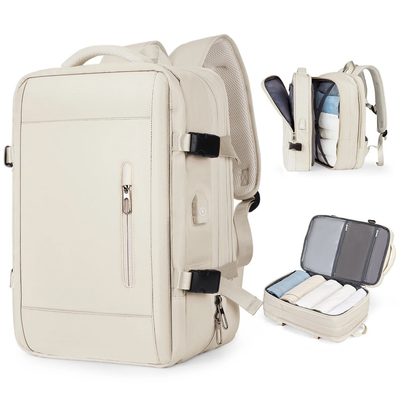 Laptop Accessories Organizer Bag - 180 ° กระเป๋าเป้สะพายหลังสำหรับเดินทางแบบเปิดกล่อง | กระเป๋าใส่แล็ปท็อปสำหรับนักธุรกิจขนาด 20