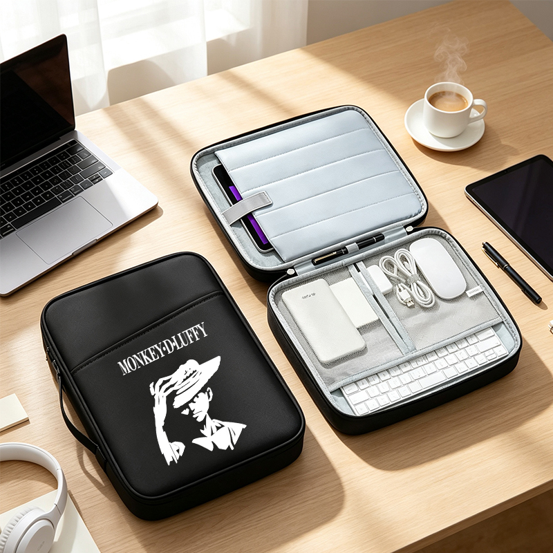 Laptop Accessories Organizer Bag - ใหม่กระเป๋าใส่แล็ปท็อปวันพีซอะนิเมะการ์ตูนกันน้ำโน้ตบุ๊คป้องกันกรณีลูฟี่ 11/13/15.6 นิ้วกระเป๋าแล็ปท็อปของขวัญ