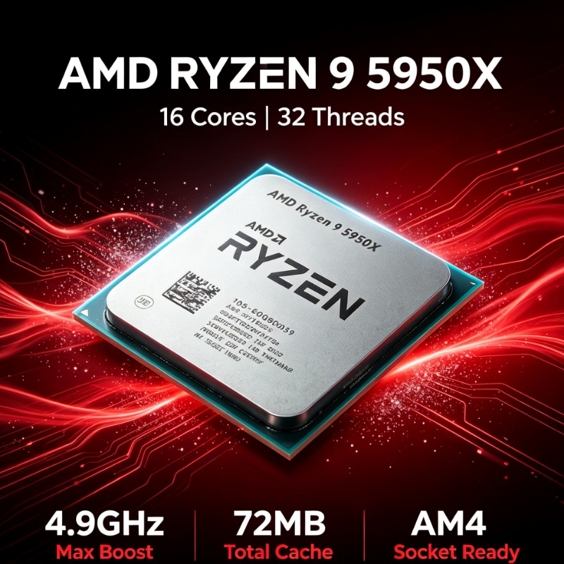 Amd Cpu Ryzen 9 - โปรเซสเซอร์ AM4 AMD Ryzen 9 5950X
