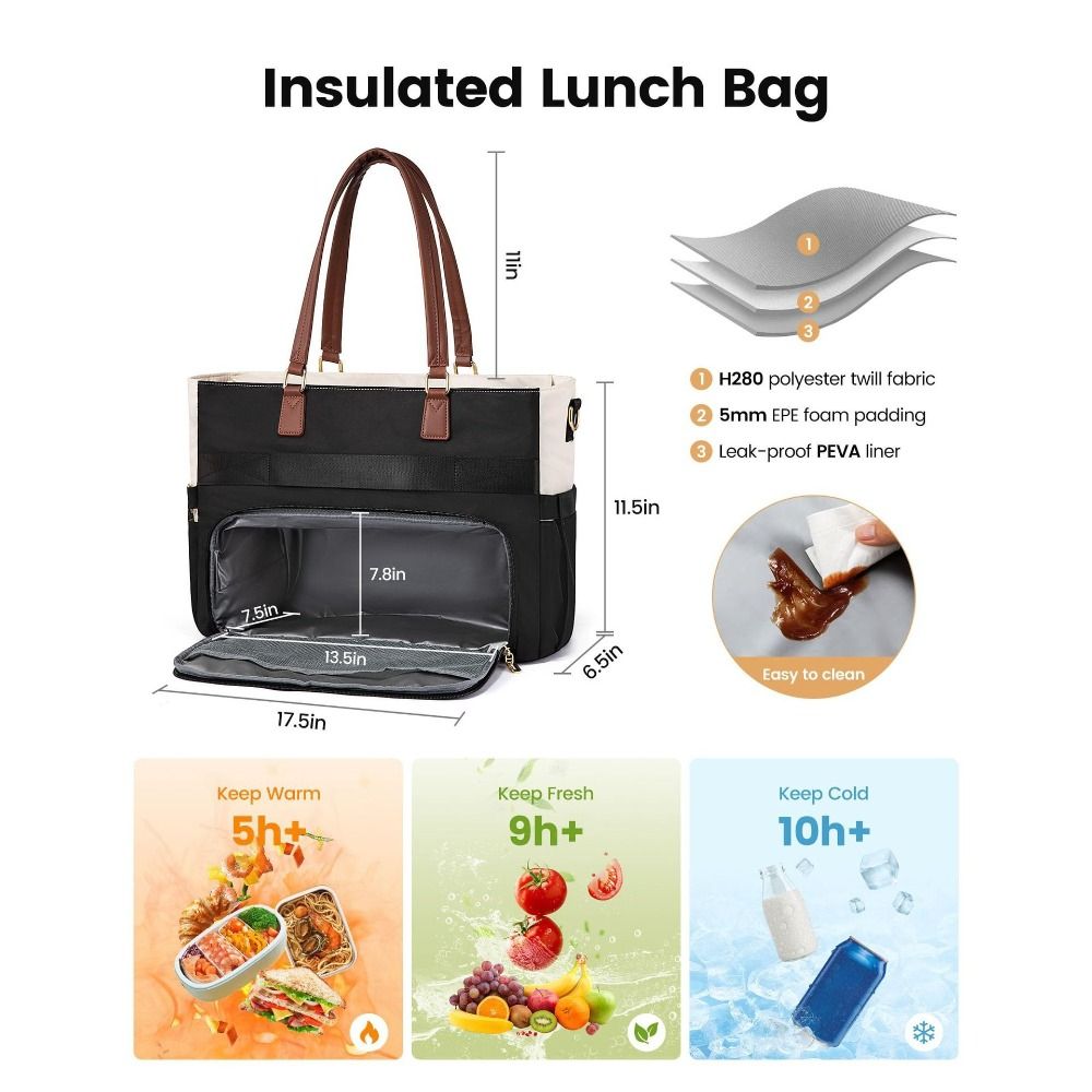 กระเป๋าใส่อาหารกลางวันแบบมีฉนว - Laptop Accessories Organizer Bag บทวิจารณ์และราคา