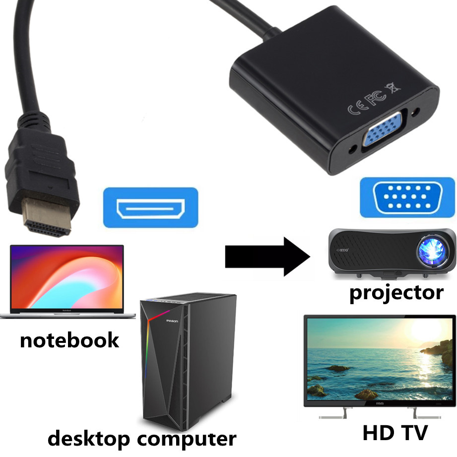1080P HDMI-เข้ากันได้กับอะแดปเ - Hdmi Vga Adapter บทวิจารณ์และราคา