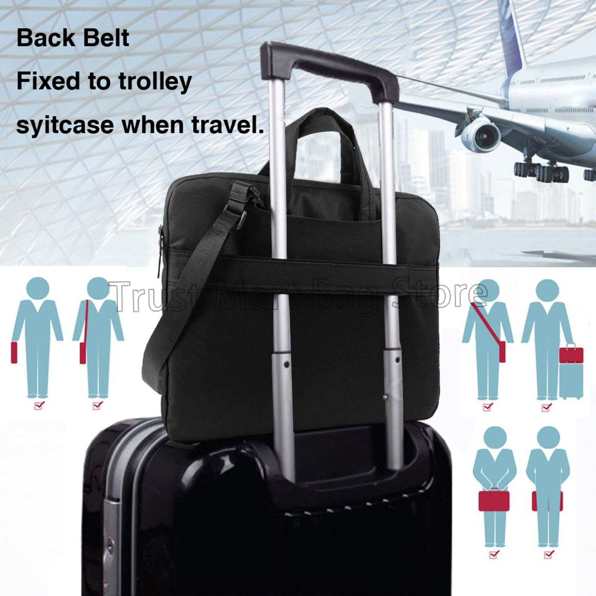กระเป๋ากระเป๋าหิ้วใส่แล็ปท็อปล - Laptop Accessories Organizer Bag บทวิจารณ์และราคา