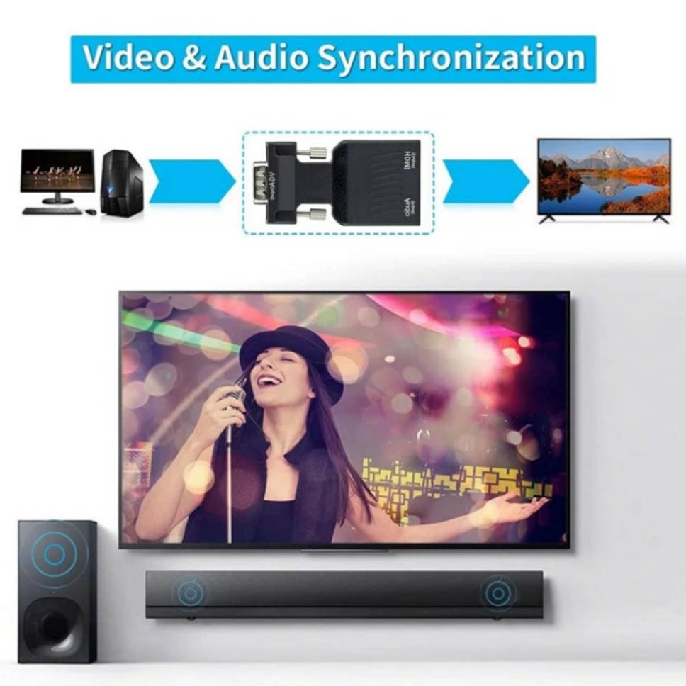1080P VGA TO HDMI Converter พร - Hdmi Vga Adapter บทวิจารณ์และราคา