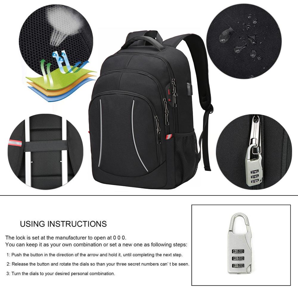 ผู้ชายมัลติฟังก์ชั่กระเป๋าเป้ส - Laptop Backpack Anti Theft บทวิจารณ์และราคา