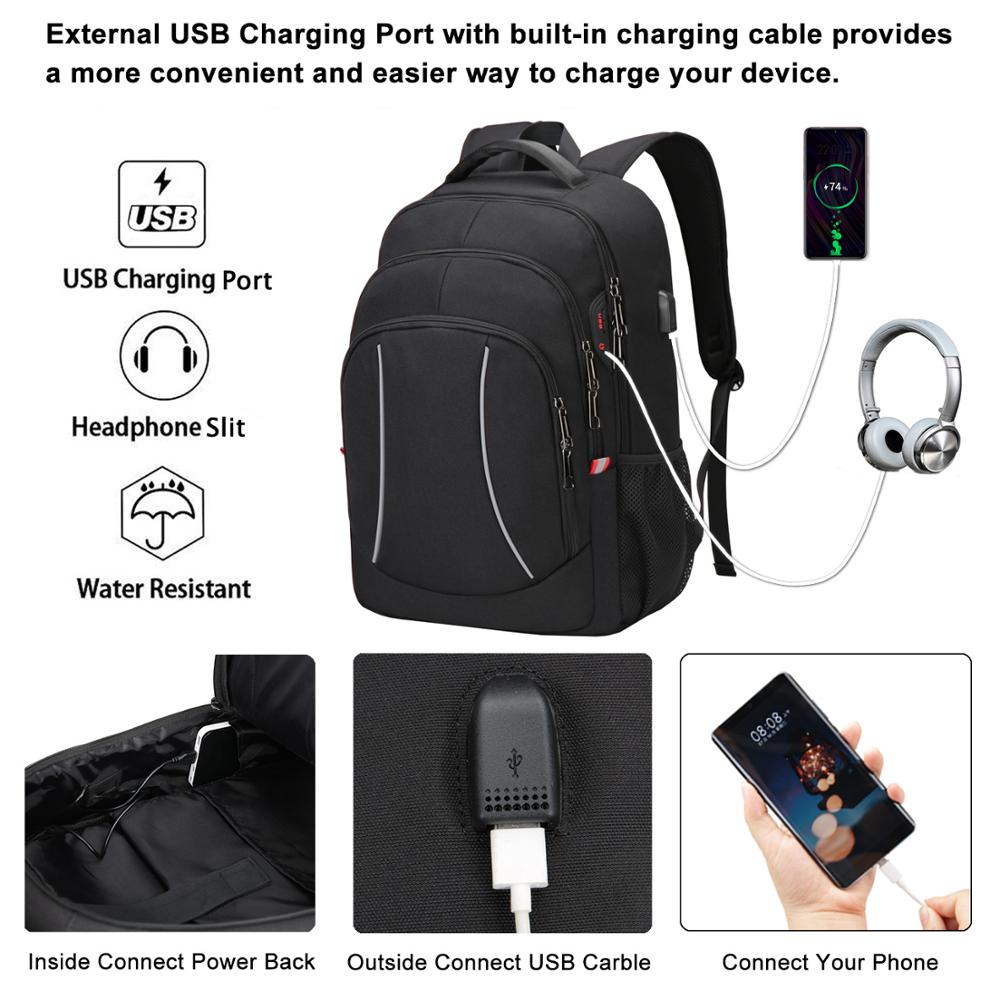 ผู้ชายมัลติฟังก์ชั่กระเป๋าเป้ส - Laptop Backpack Anti Theft บทวิจารณ์และราคา
