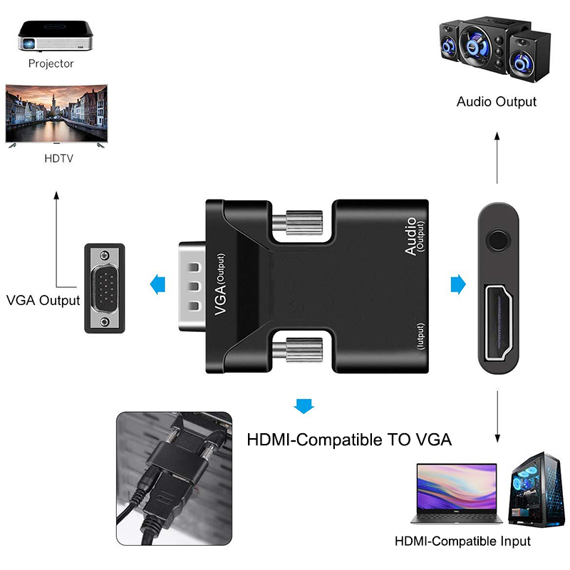 HDMI เข้ากันได้กับอะแดปเตอร์ V - Hdmi Vga Adapter บทวิจารณ์และราคา