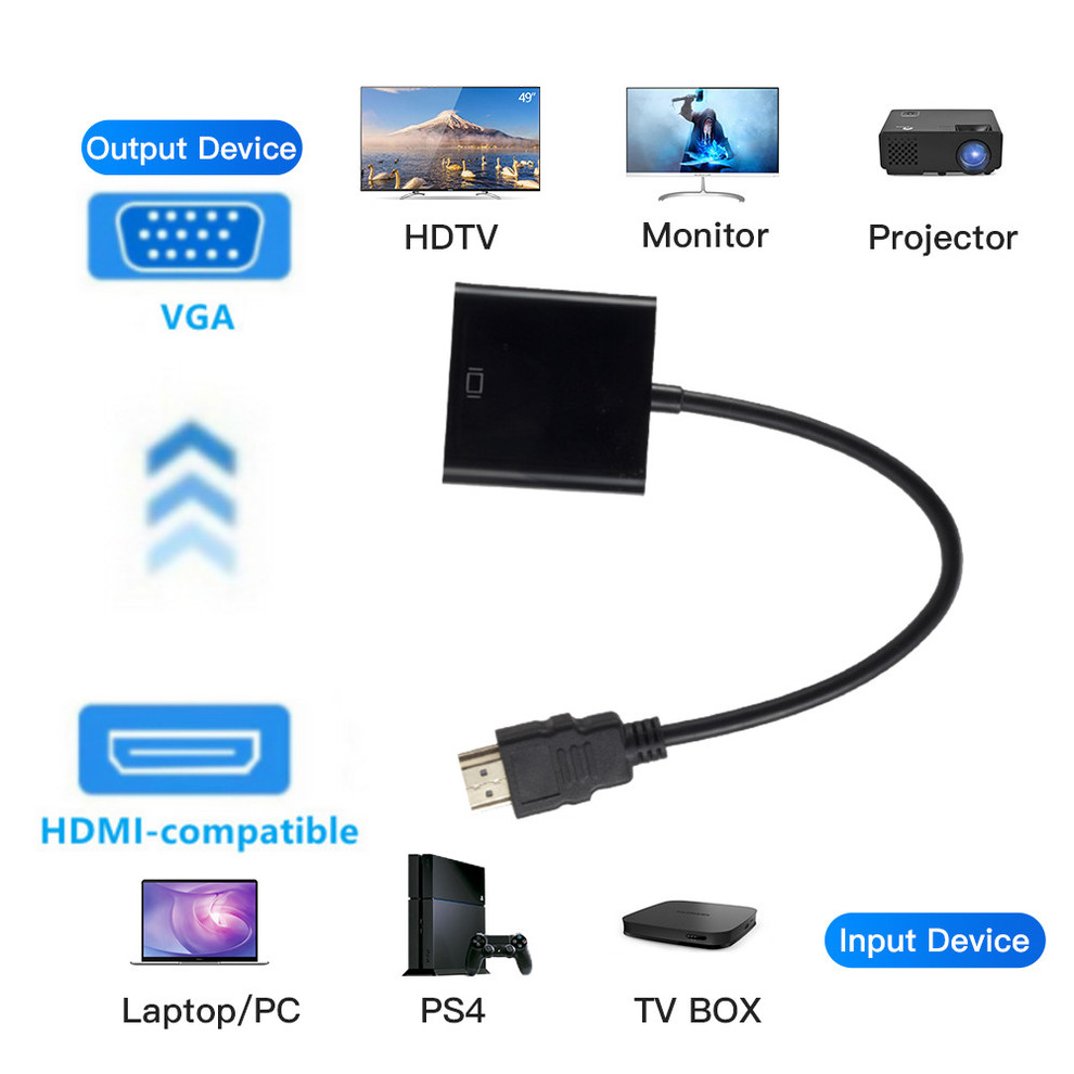 HDMI To VGA Adapter พร้อม Audi - Hdmi Vga Adapter บทวิจารณ์และราคา