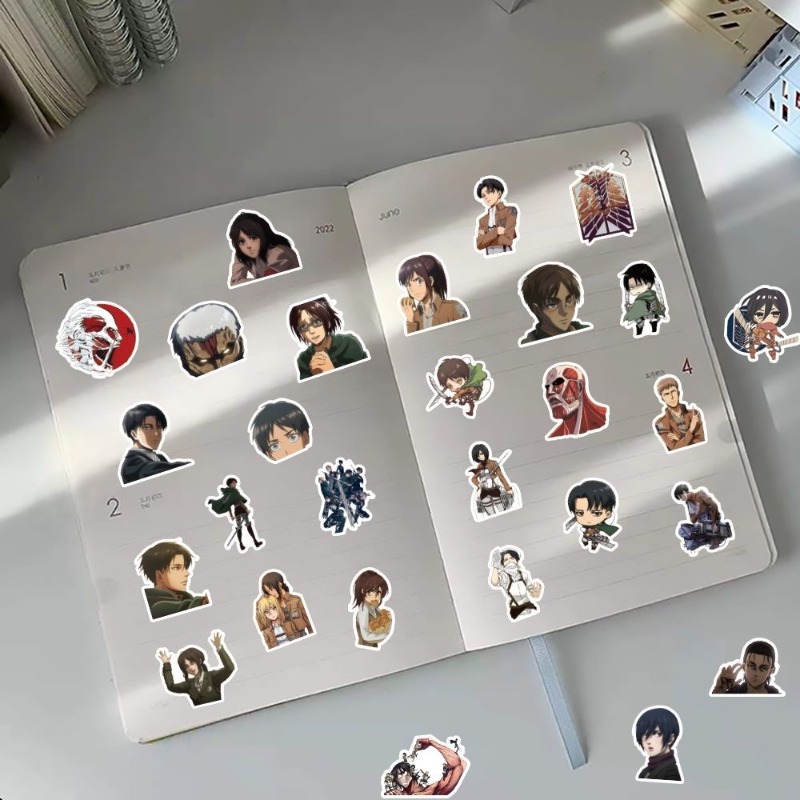 60 ชิ้นสติกเกอร์อนิเมะ Attack  - Laptop Accessories บทวิจารณ์และราคา