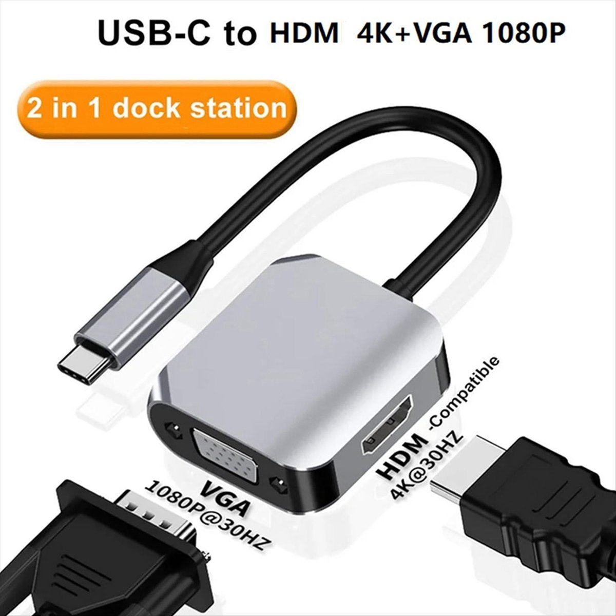 *A14E แท่นเชื่อมต่อ USB C, อะแ - Hdmi Vga Adapter บทวิจารณ์และราคา
