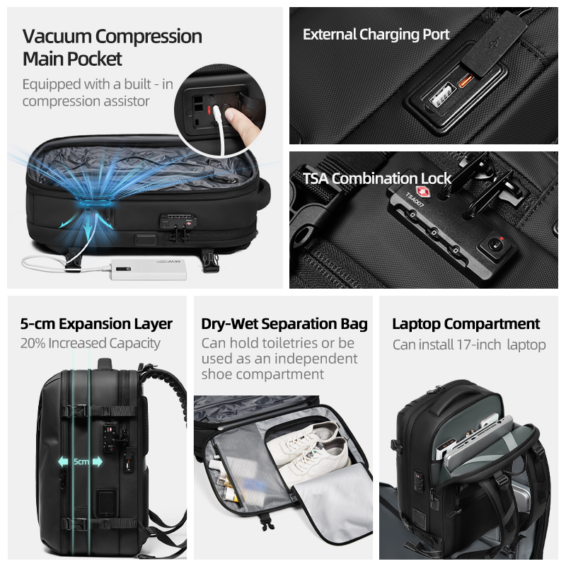 กระเป๋าเป้เดินทางสำหรับผู้ชาย  - Laptop Backpack Anti Theft บทวิจารณ์และราคา