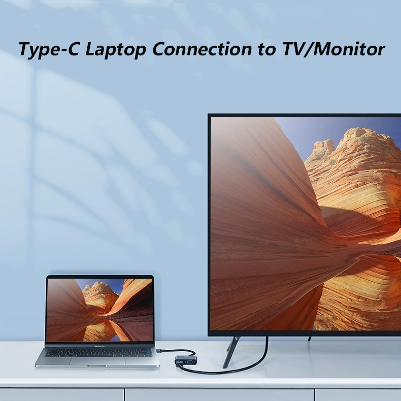 UGREEN ฮับ USB C Type-C เป็น H - Hdmi Vga Adapter บทวิจารณ์และราคา