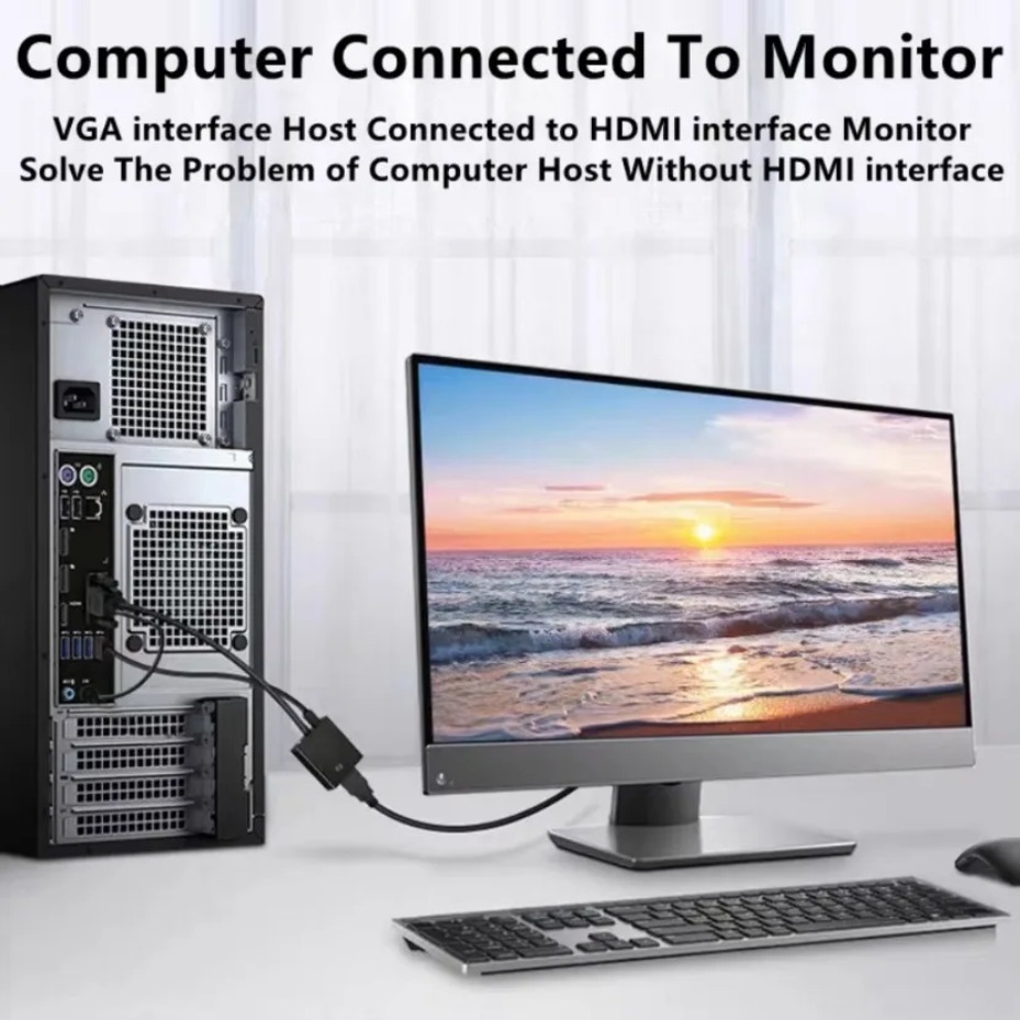 อะแดปเตอร์ VGA เป็น HDMI รองรั - Hdmi Vga Adapter บทวิจารณ์และราคา