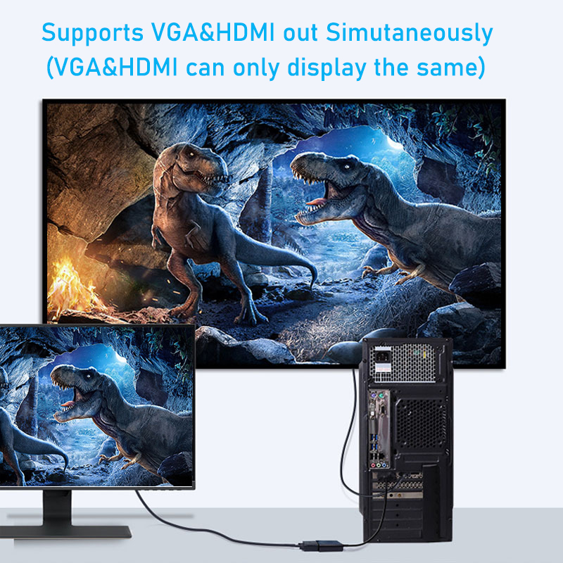 1080P DVI เป็น VGA HDMI Splitt - Hdmi Vga Adapter บทวิจารณ์และราคา